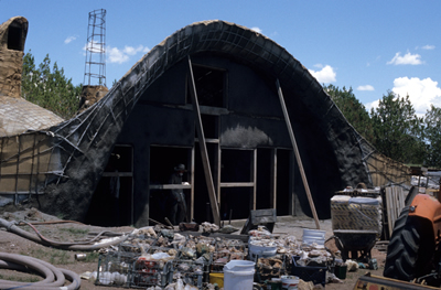 Starting the gunite process.