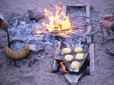 A working fire pit.